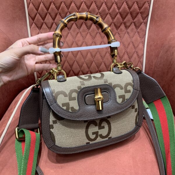 GUCCI Bamboo Jumbo GG Top Handle Bag For Women