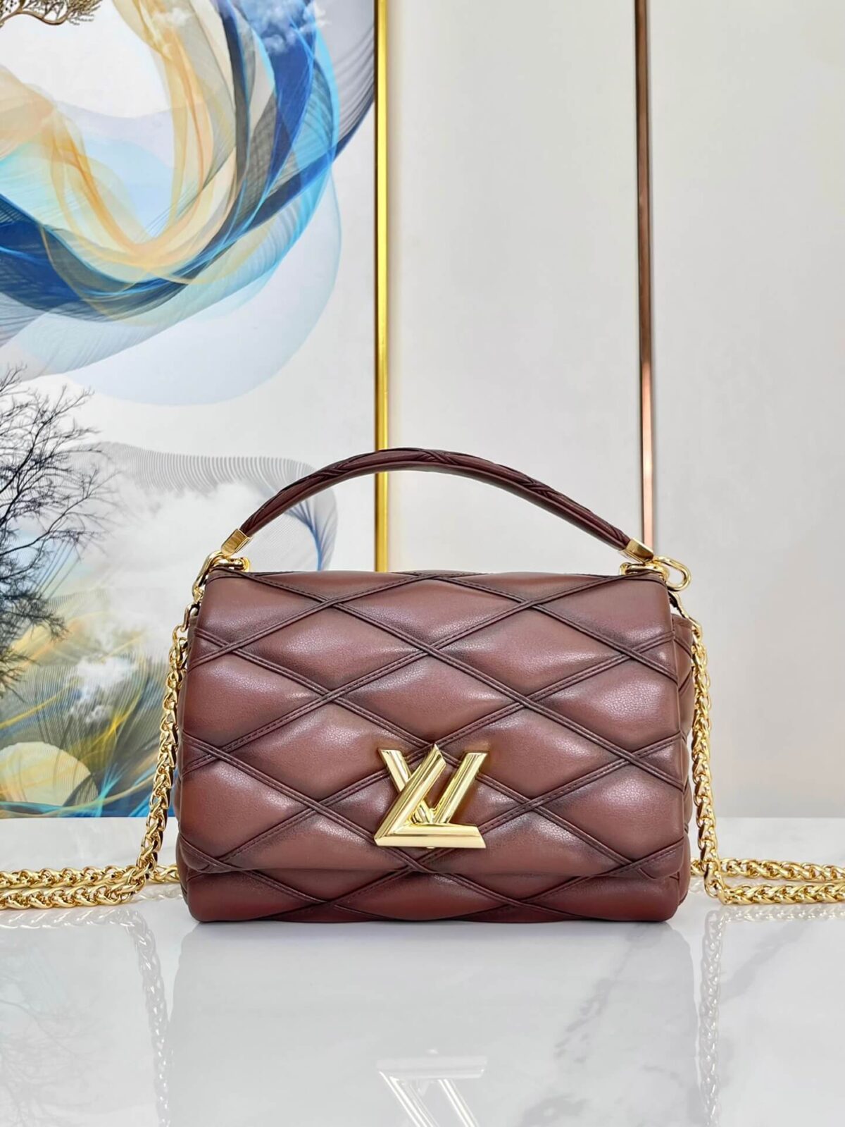 Louis Vuitton GO-14 MM Tan Brown Bag For Women