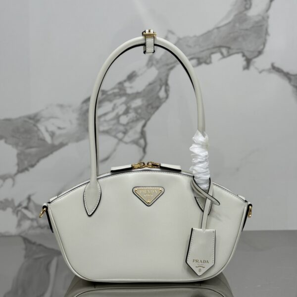 Prada City Flap Leather White Shoulder Bag