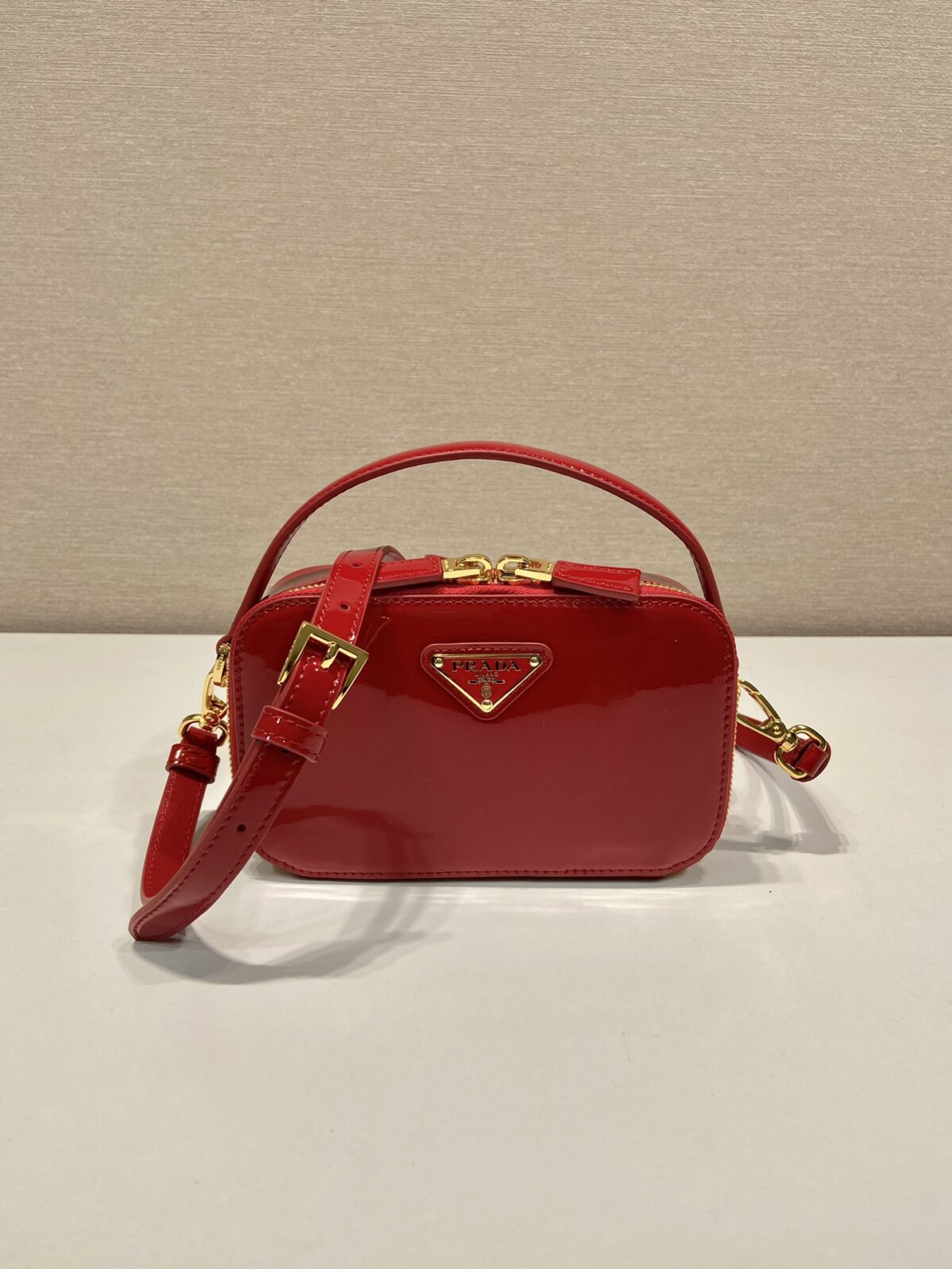 Prada Odette patent leather mini-bag