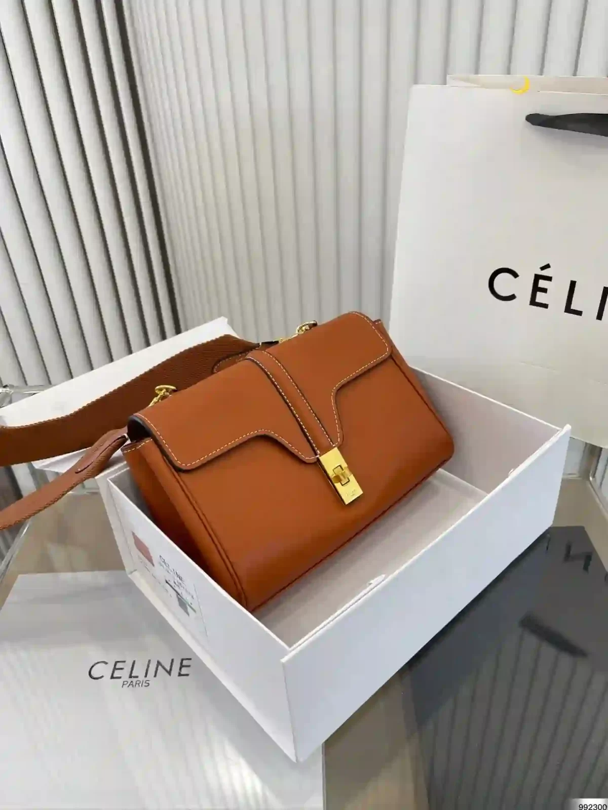 Celine Women Mini Soft In Smooth Calfskin Leather Brown