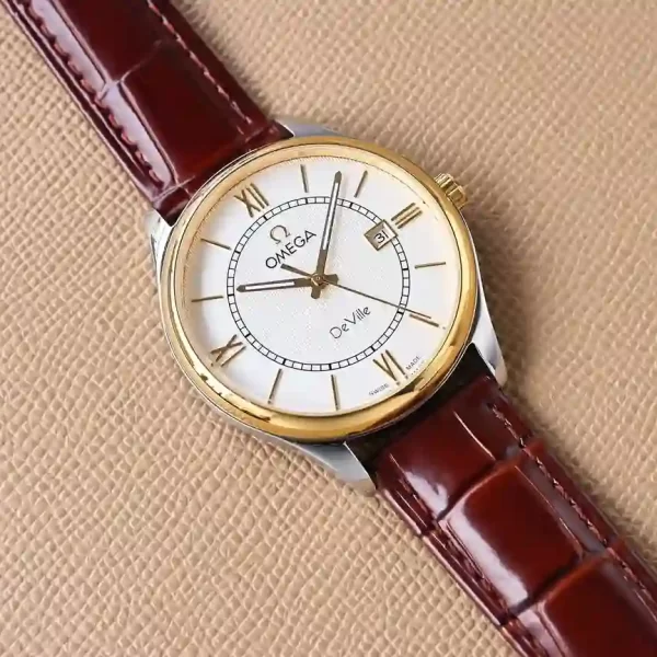 Omega Original Decent Gold Stainless Steel White Dial For Men Watch