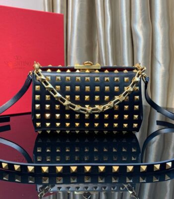 Valentino Rockstud-Embellished Tote Leather Logo Handbags