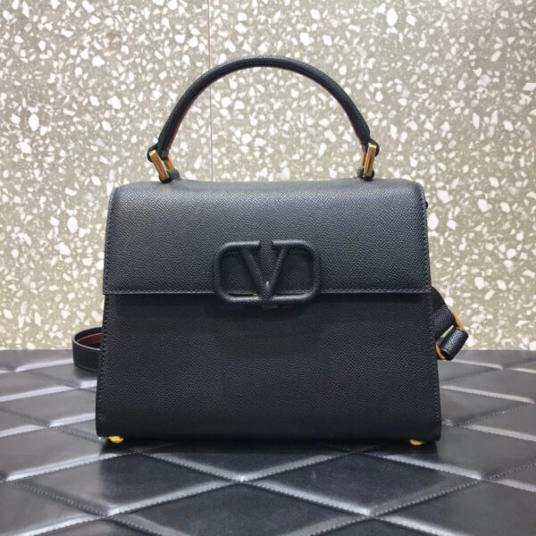 Valentino VSling Medium Top Handle Bag in Black