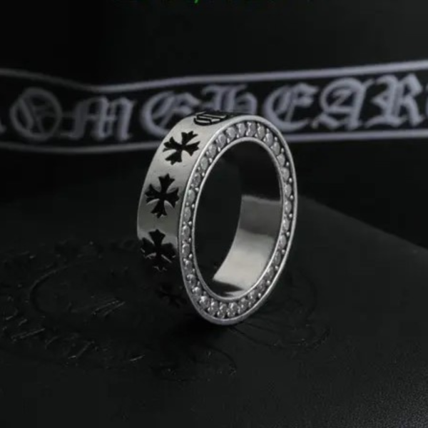 Chrome Hearts Forever Spacer Titanium Cross Ring