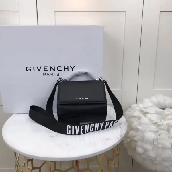 Givenchy Pandora Box Logo Strap Leather Crossbody Bag