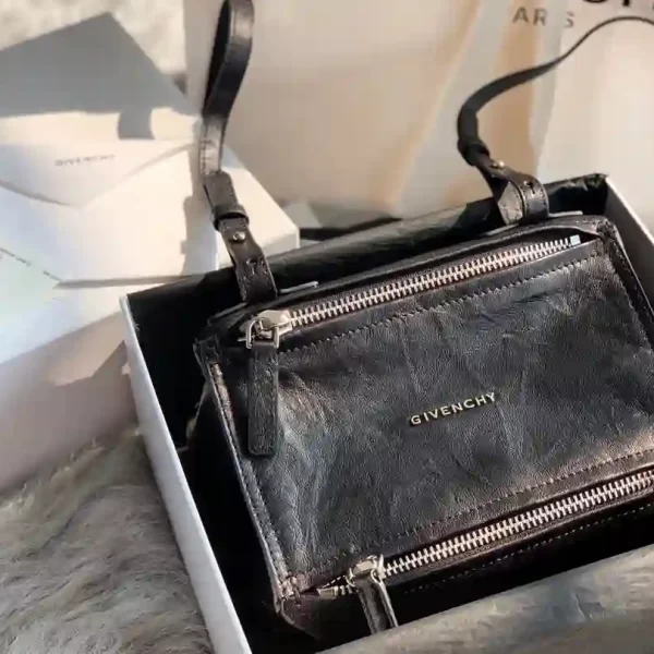 Givenchy Sugar Goatskin Mini Pandora Black Bag