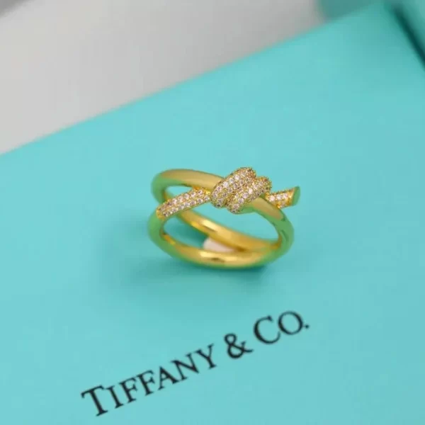 Tiffany Knot Ring in Yellow Gold With Diamonds Band Ring