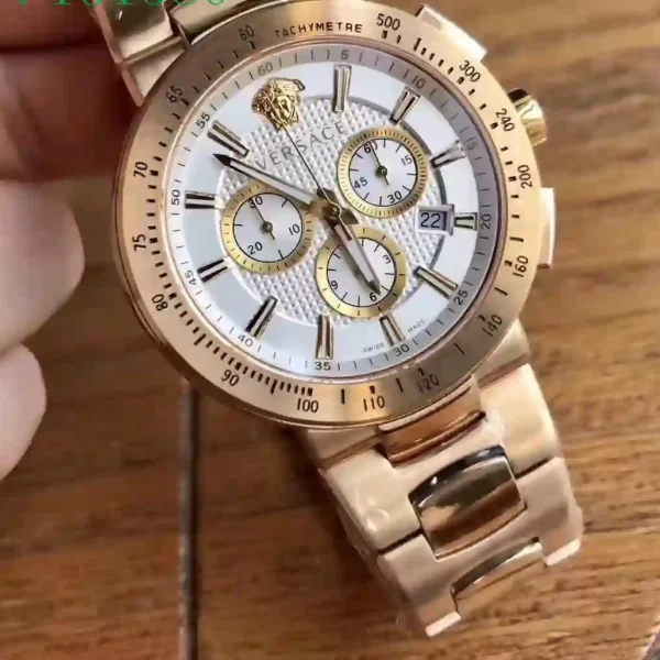 Versace Mystique Chronograph Date Rose Gold Men’s Watch