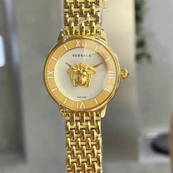 Versace Palazzo Empire Yellow Gold Bracelet Mens Watch