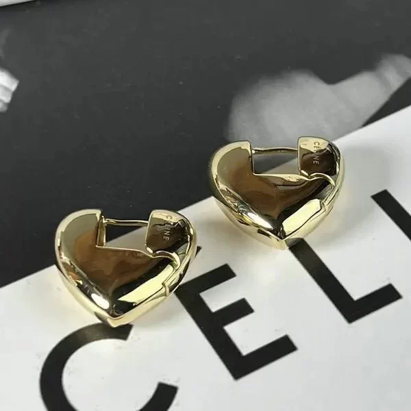 Celine Love Gold-Plated Heart Shape Stud Earrings