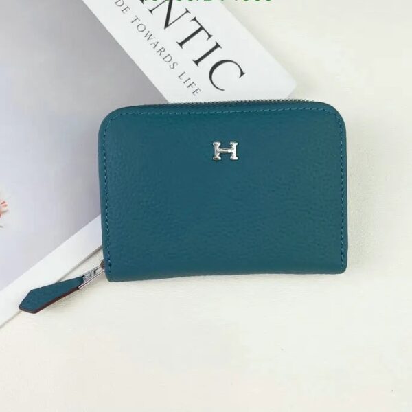 Hermes Bearn Compact Wallet In Blue Izmir Epsom Leather