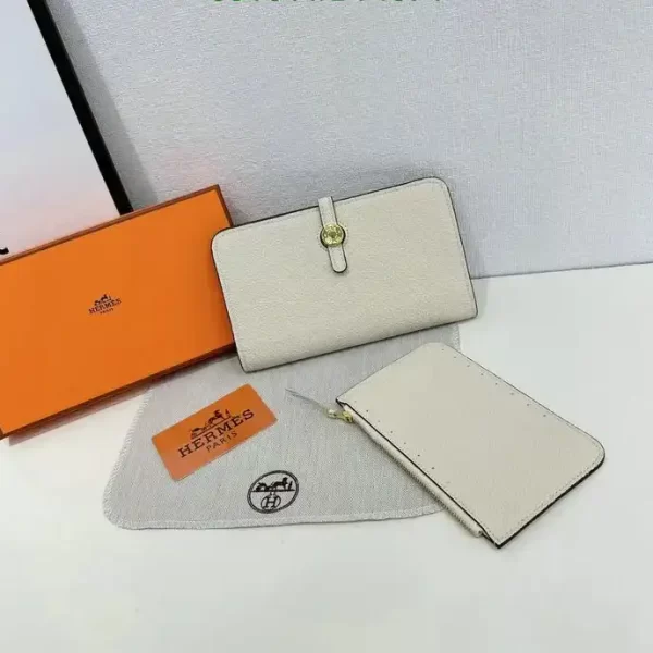 Hermes Pourpre Togo Leather Dogon Duo Wallet