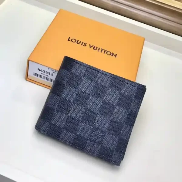 Louis Vuitton Amerigo Wallet Dark grey Men Soft Leather Wallet