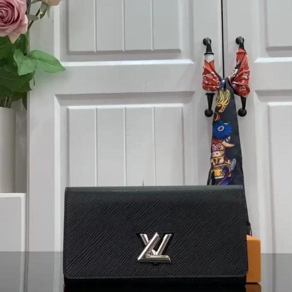 Louis Vuitton Monogram Black Epi Compact Twist wallet