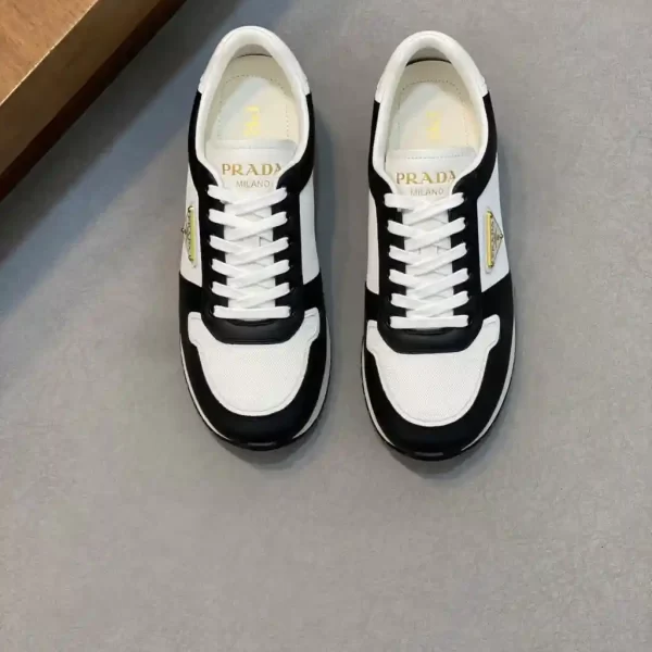 Prada Logo Patch Lace-Up Low-Top Sneakers For Men